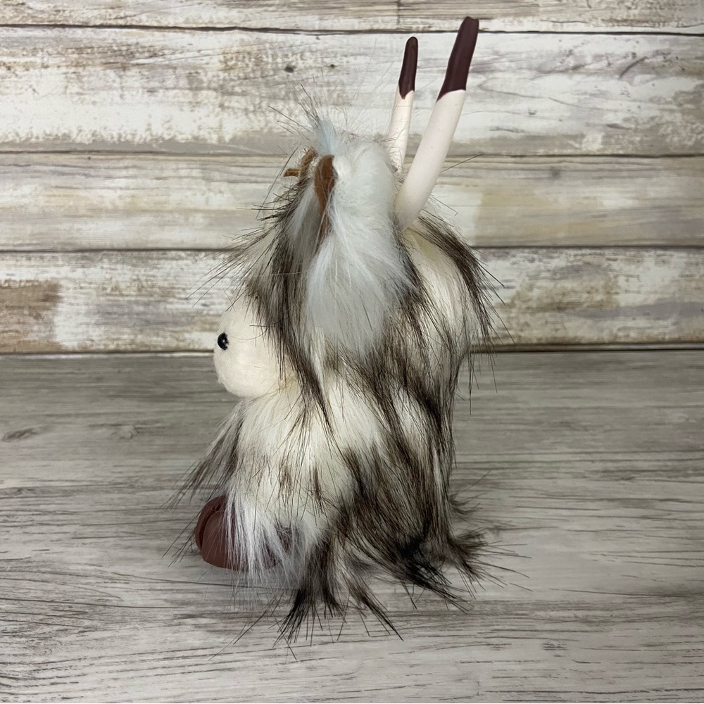 Highland Cow Gnome Handmade Coo Tiered Tray Decor Farmhouse White Brown - Picture 7 of 11